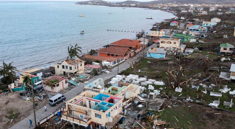 Damage from 2024's Hurricane Beryl in the vulnerable Caribbean community of Carriacou and Petite Martinique